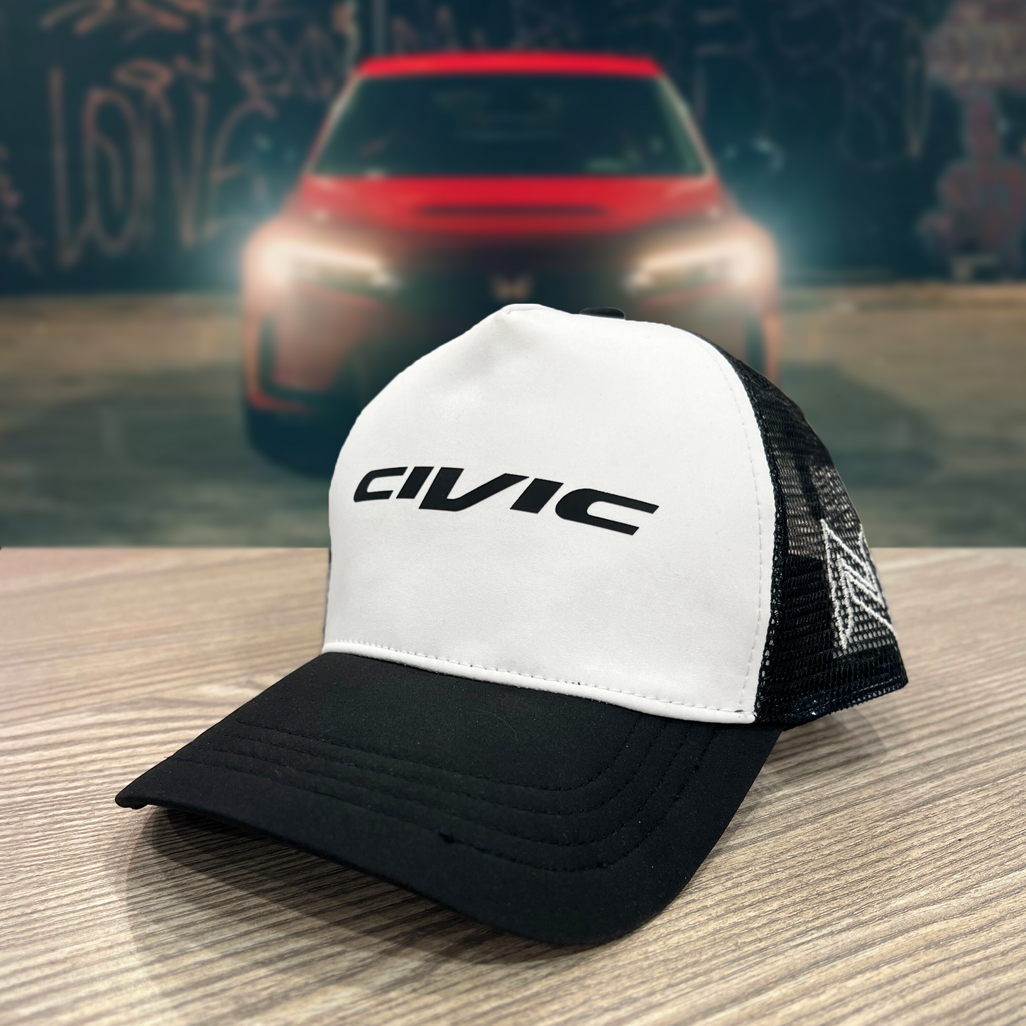 Civic Premium Cap-White & Black Color-Nifty Branded® Cap