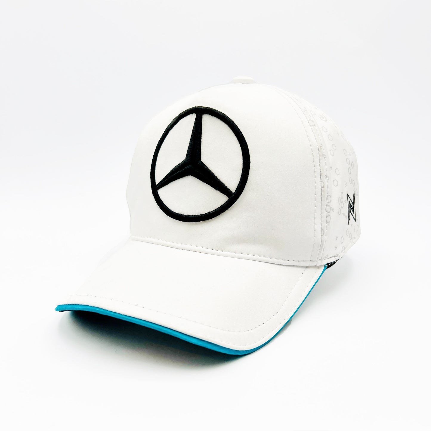 Mercedes Embroidered Premium Cap-White Color-Nifty Branded® Cap