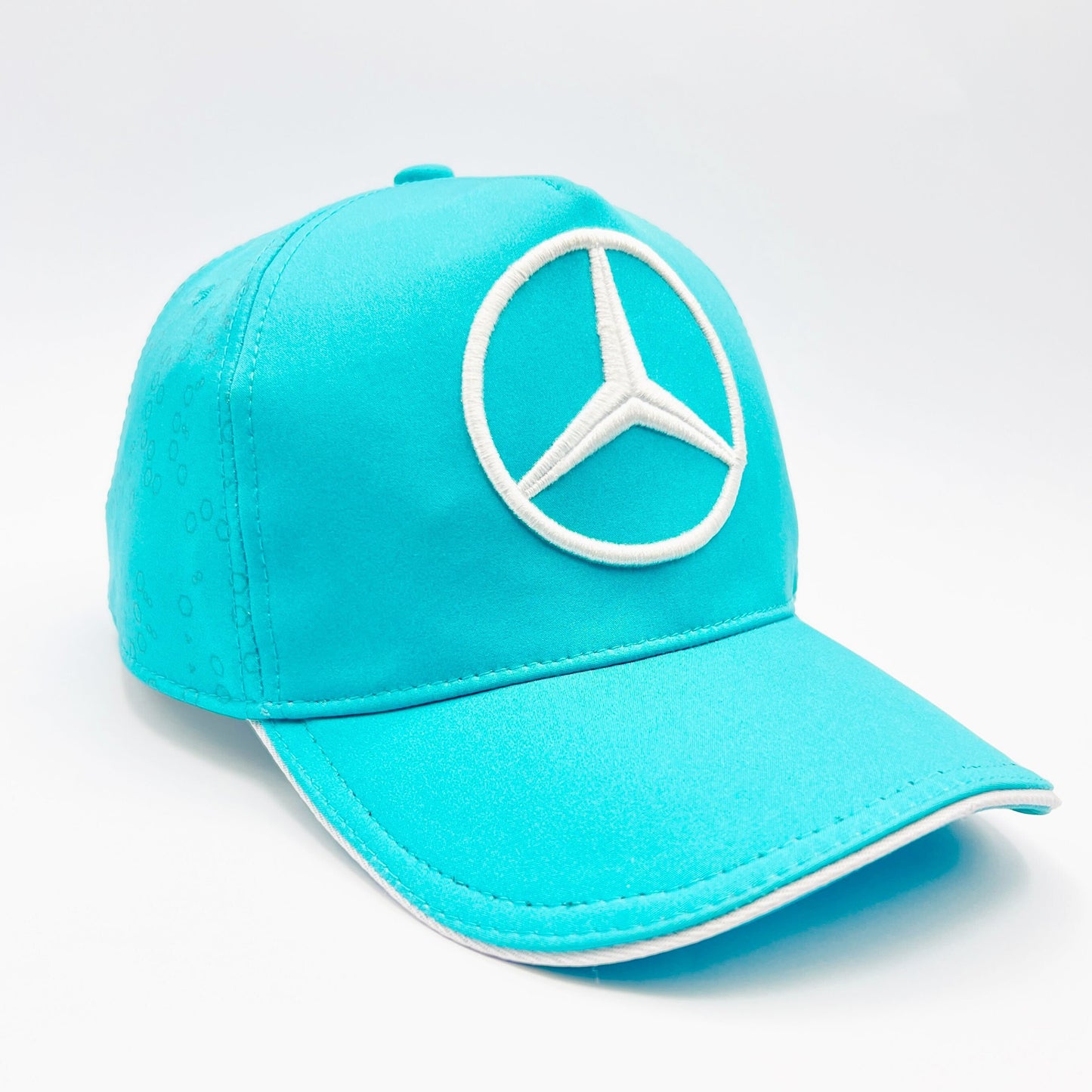 Mercedes Embroidered Premium Cap-Turquoise Color-Nifty Branded® Cap