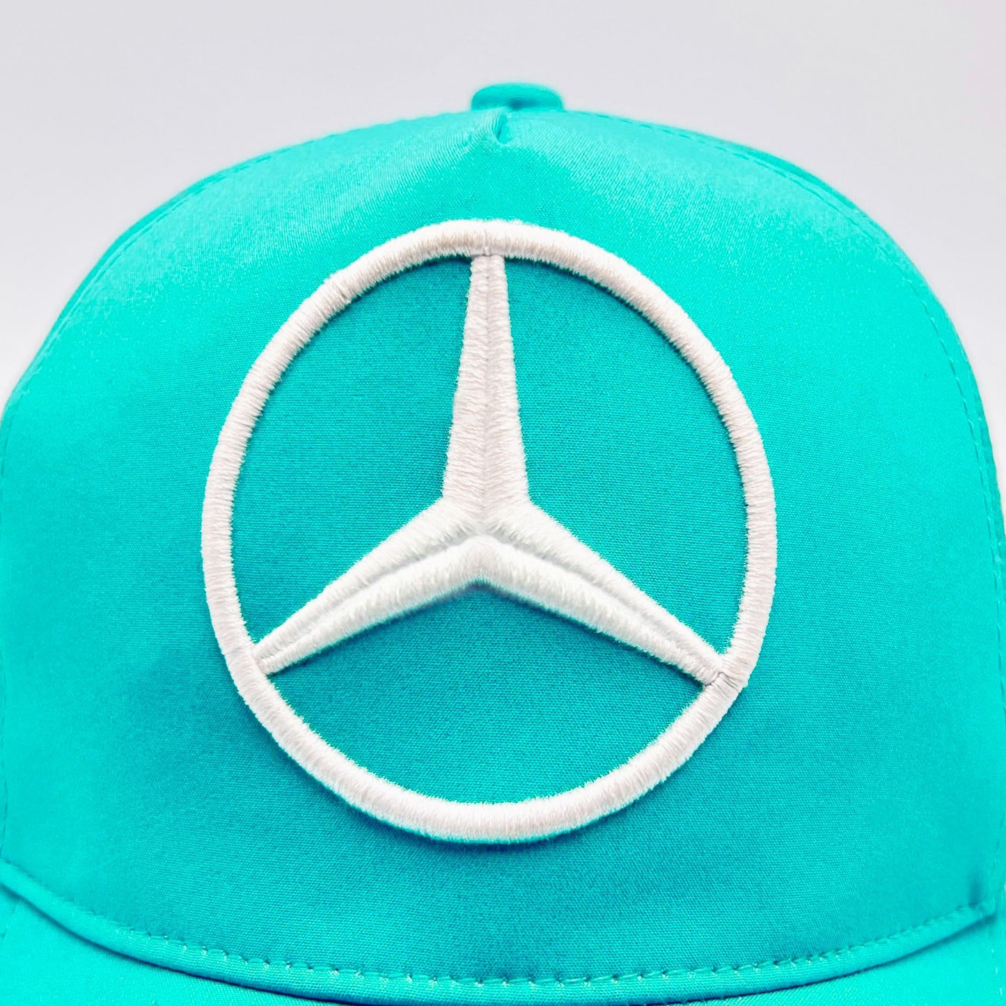 Mercedes Embroidered Premium Cap-Turquoise Color-Nifty Branded® Cap