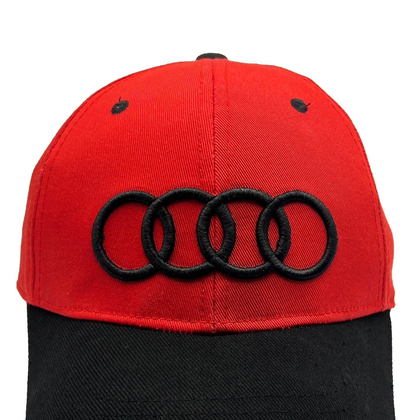 Audi Embroidered Premium Cap-Red & Black Color-Nifty Branded® Cap