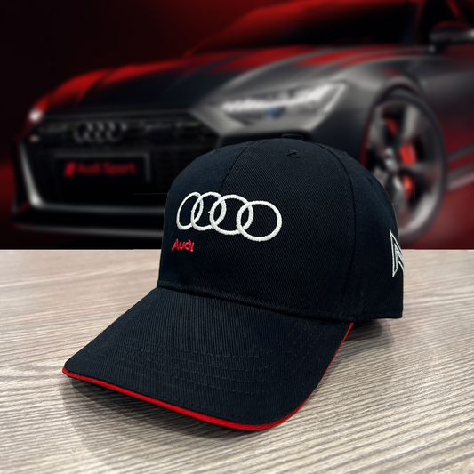 Audi Embroidered Premium Cap-Black Color-Nifty Branded® Cap
