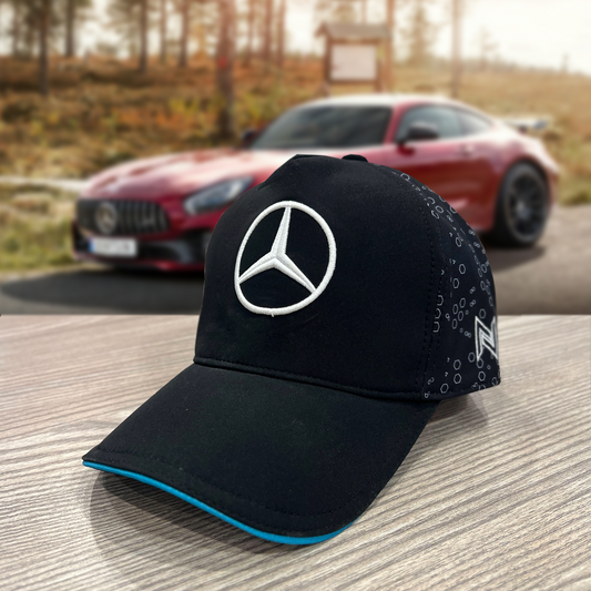 Mercedes Embroidered Premium Cap-Black Color-Nifty Branded® Cap